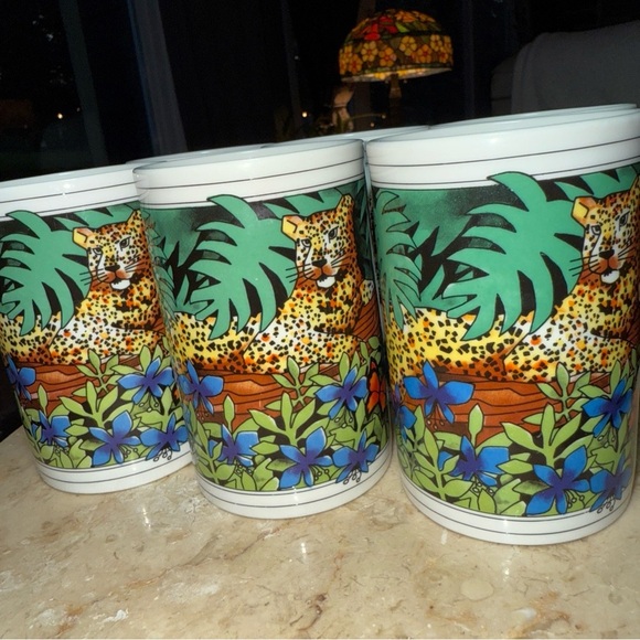 6 Dunoon Of Scotland Mugs Cheetahs~Kenya By Ruth Boden African Animal Stoneware* - Picture 1 of 16